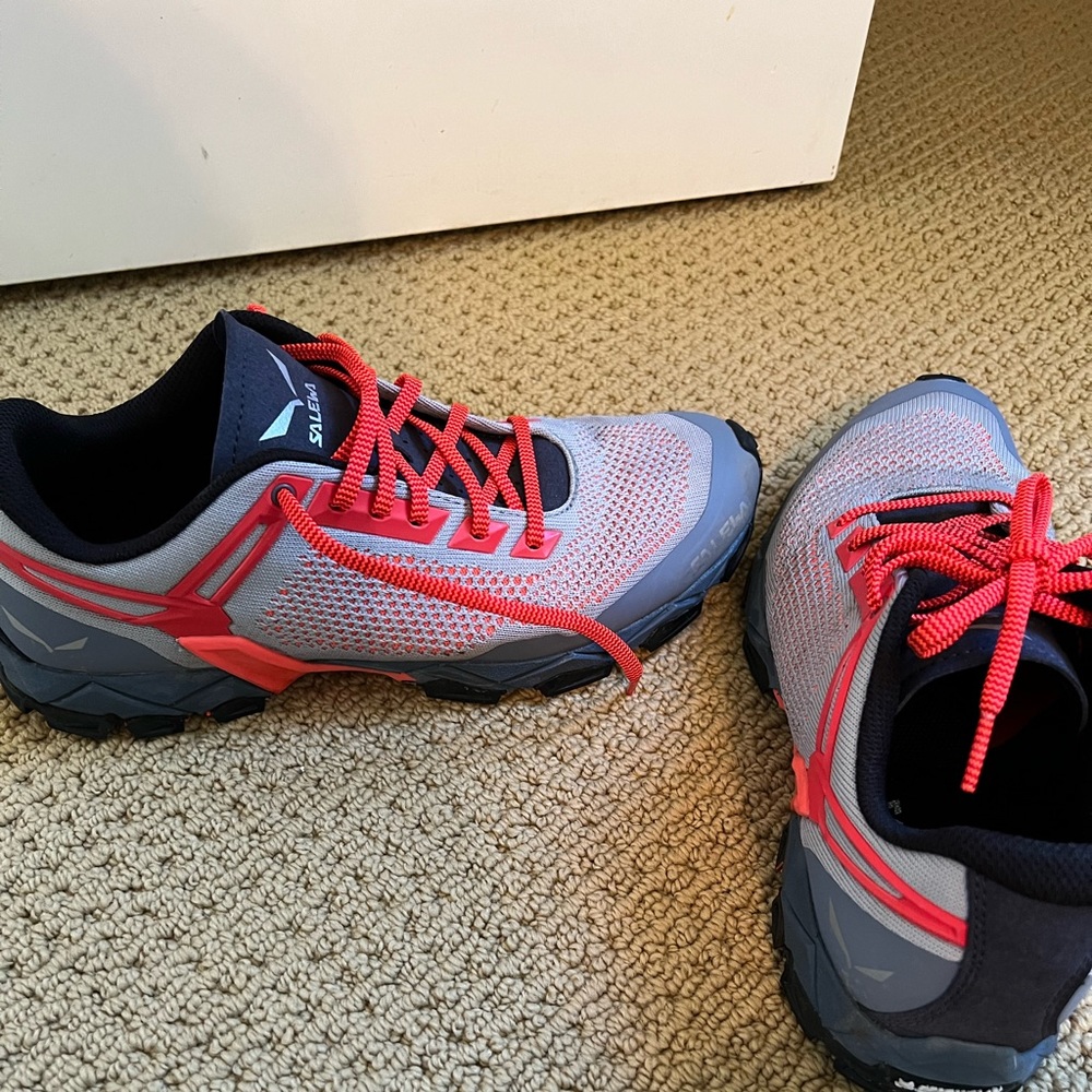 Salewa Women’s Trail Running Shoes Size 9 Blue Fog Fluo Coral